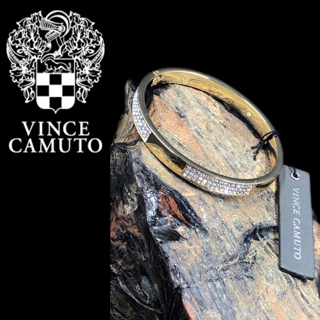 Vince Camuto Gold Tone Hinged Bangle Bracelet 48$
